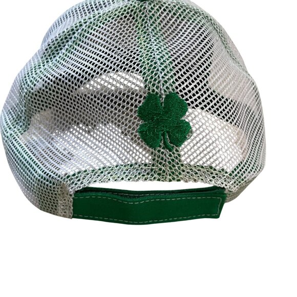 Bud Light Green & White Trucker Hat With Shamrock Patch - Picture 3 of 5